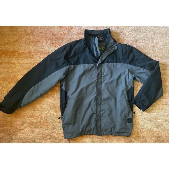 Timberland Waterproof Men's Black/Grey Zipper Mesh lining Utility Jacket S - Picture 1 of 9